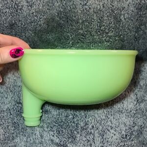 Vintage Jadeite Uranium Glass  Juicer For Sunbeam Mixmaster